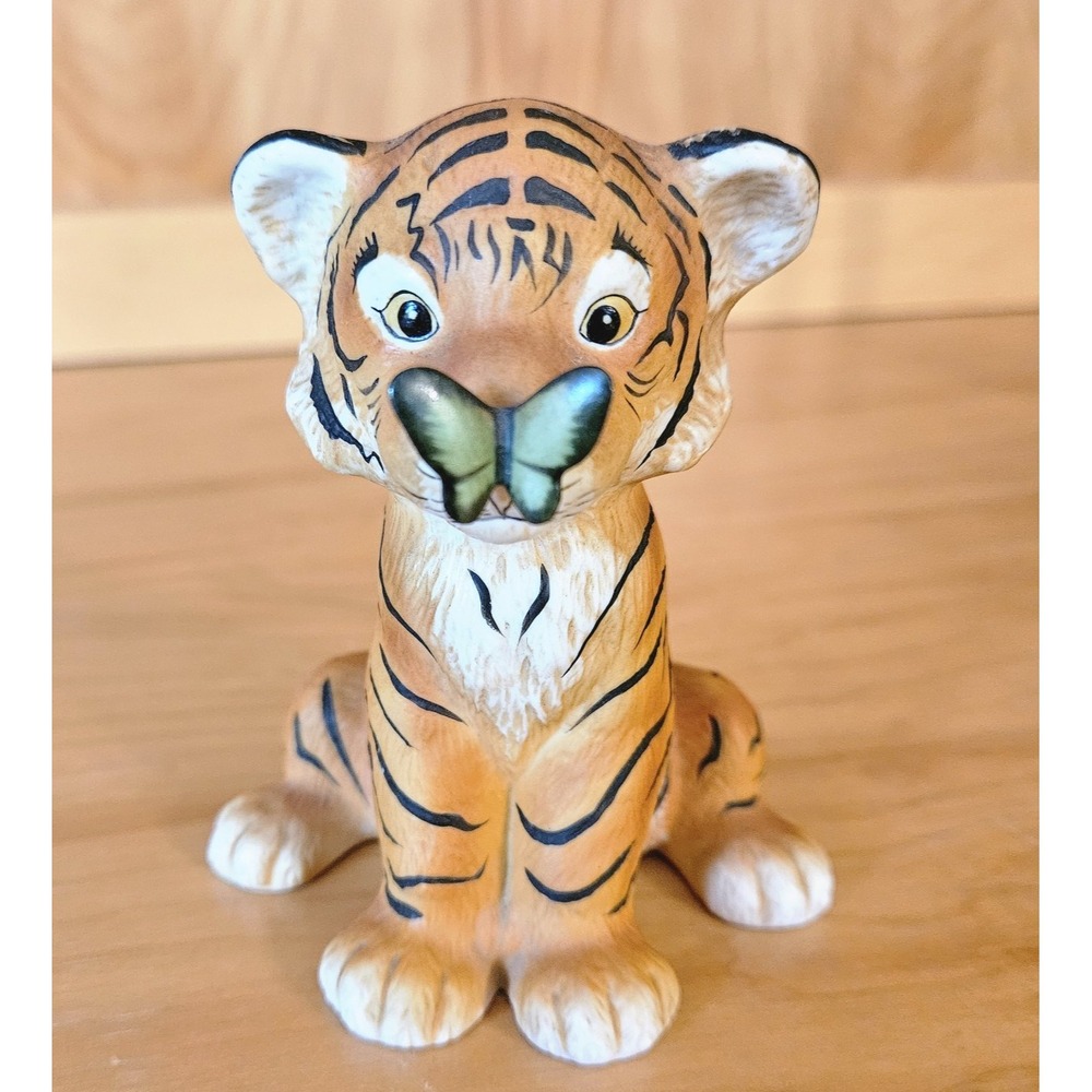 Eva Dalberg Franklin Mint Figurines– Tiger Cub, Polar Bear– 1981/82 – Pair w/COA